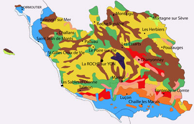 Orchidées. SFO de Poitou-Charentes et Vendée. Cartographie Vendée. Carte pédologique. Vendée.