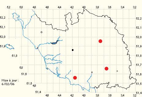 Orchidées. SFO de Poitou-Charentes et Vendée. Cartographie Vendée. Fiche cartographique Vendée. Orchis simia.