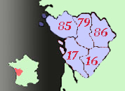 Région Poitou-Charentes et Vendée : Position géographique