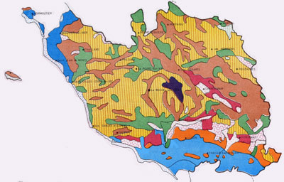 SFO Société Française d'Orchidophilie de Poitou-Charentes et Vendée. Cartographie Orchidées indigènes. Vendée. Carte pédologique