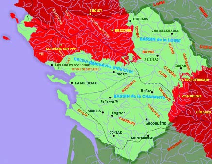 SFO Société Française d'Orchidophilie de Poitou-Charentes et Vendée . Géologie régionale du Poitou-Charentes et de la Vendée.