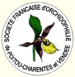 Logo officiel de la Société Française d'Orchidophilie de Poitou-Charentes et de Vendée.