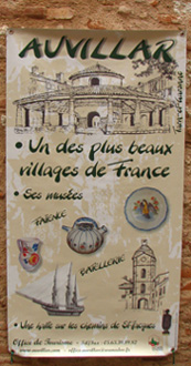 Affiche Auvillar Plus beaux villages de France Sur les Chemins de randonnée de Saint Jacques de Compostelle hors Poitou-Charentes - Le Tarn et Garonne Jacquaire 