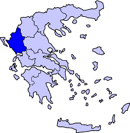 Les Orchidées de Grèce continentale - L'Epire Carte de localisation de l'Epire.