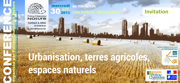  « Urbanisation, terres agricoles, espaces naturels » Ménigoute mercredi 30 octobre