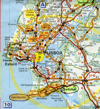 PORTUGAL - Orchidées de la région de l'Algarve. Crte de Libonne. Localisation de la rérion de Lisbonne.